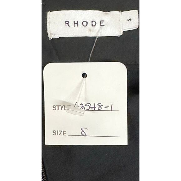 Rhode Ruched Dress with Puff Sleeves in Black NWT Size Small - Picture 3 of 3